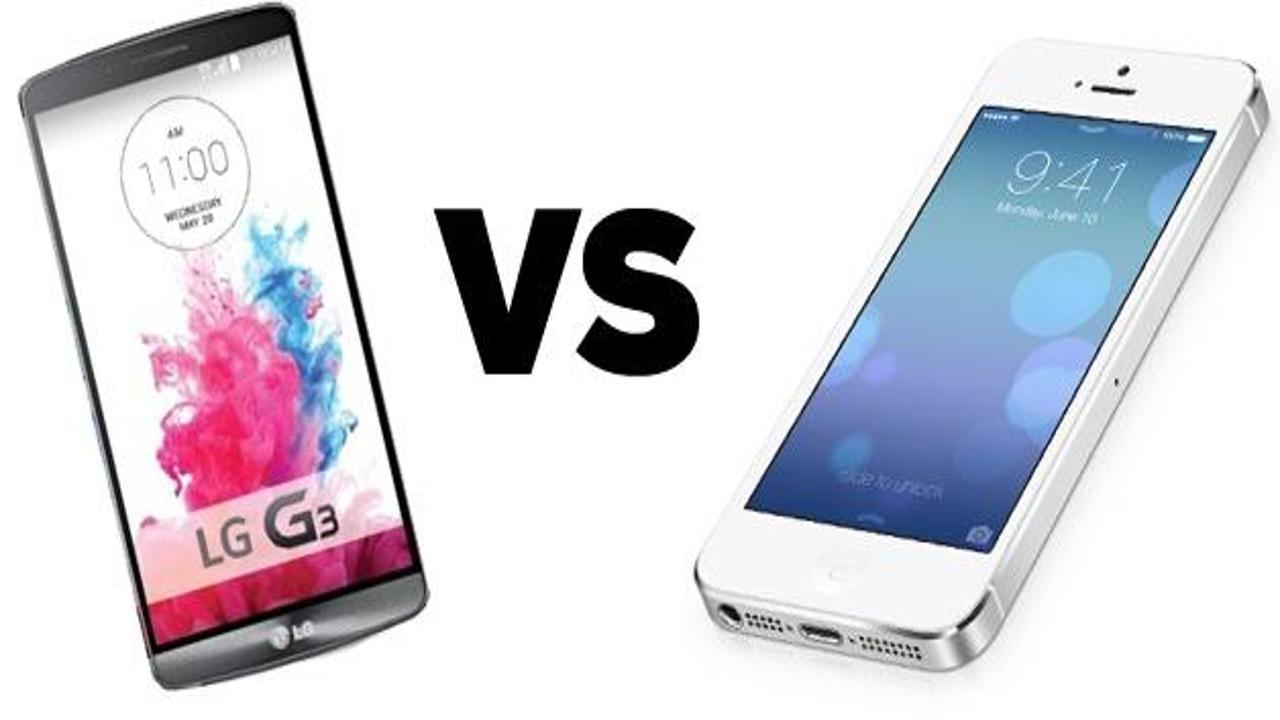 LG G3 ve iPhone 5S karşılaştırması