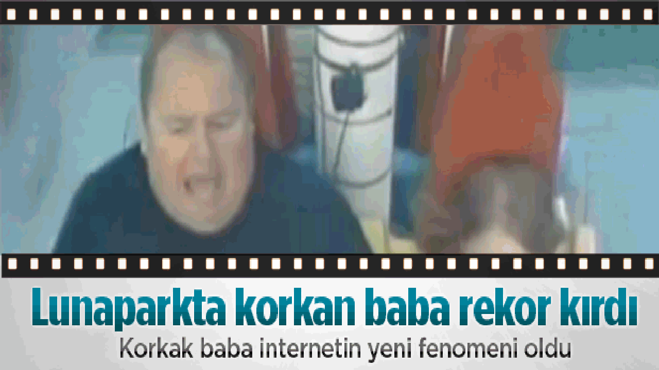 Lunaparkta korkan baba rekor kırdı!