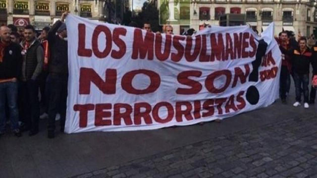 Madrid maçı öncesi o pankart! 'Müslümanlar...'