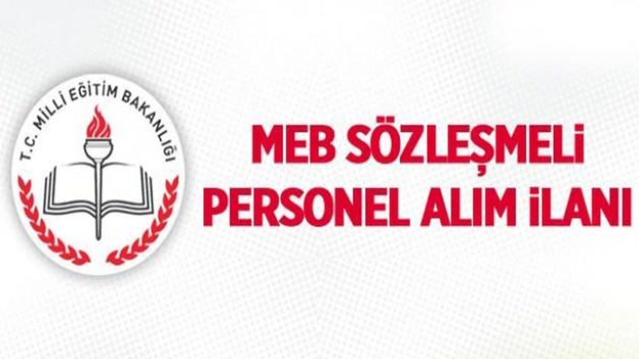 MEB 2014 sözleşmeli personel alım ilanı