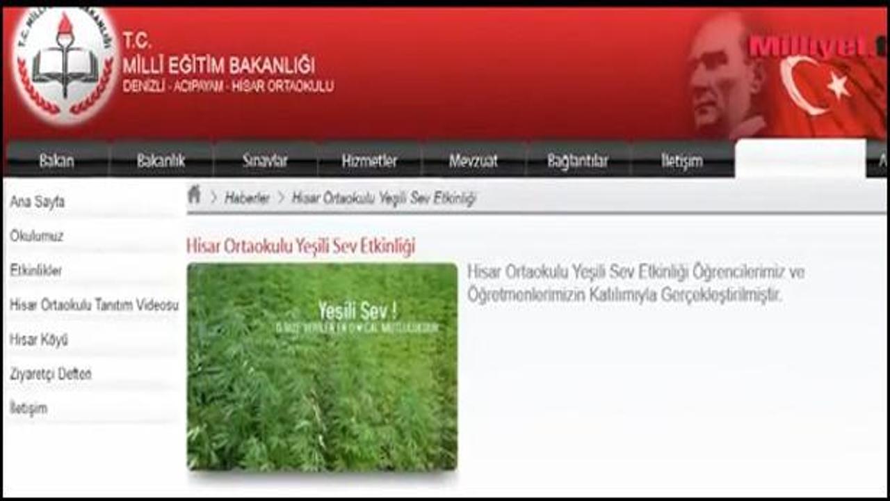 MEB'in internet sitesinde skandal resim