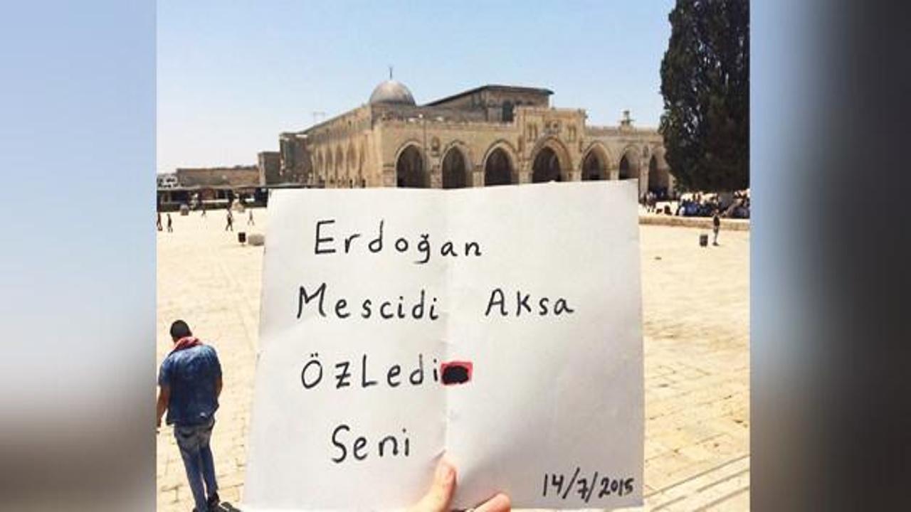 Mescid-i Aksa'dan Erdoğan'a mesaj var