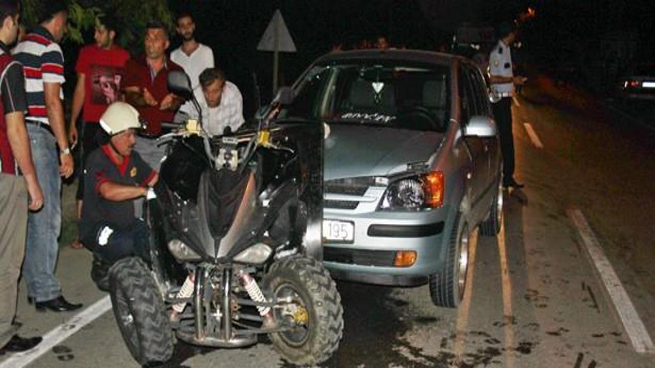 Otomobil, ATV aracına çarptı: 2 yaralı