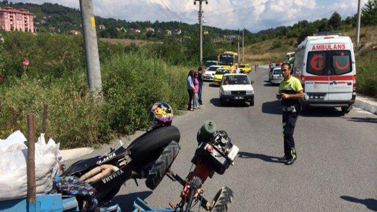 Patpat motosikletle çarpıştı: 2 yaralı