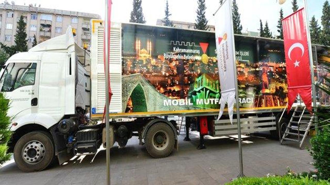 Ramazan'da mobil mutfak tırıyla sıcak yemek