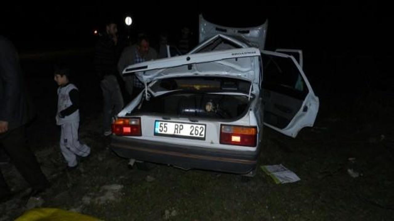 Samsun'da otomobil devrildi: 7 yaralı