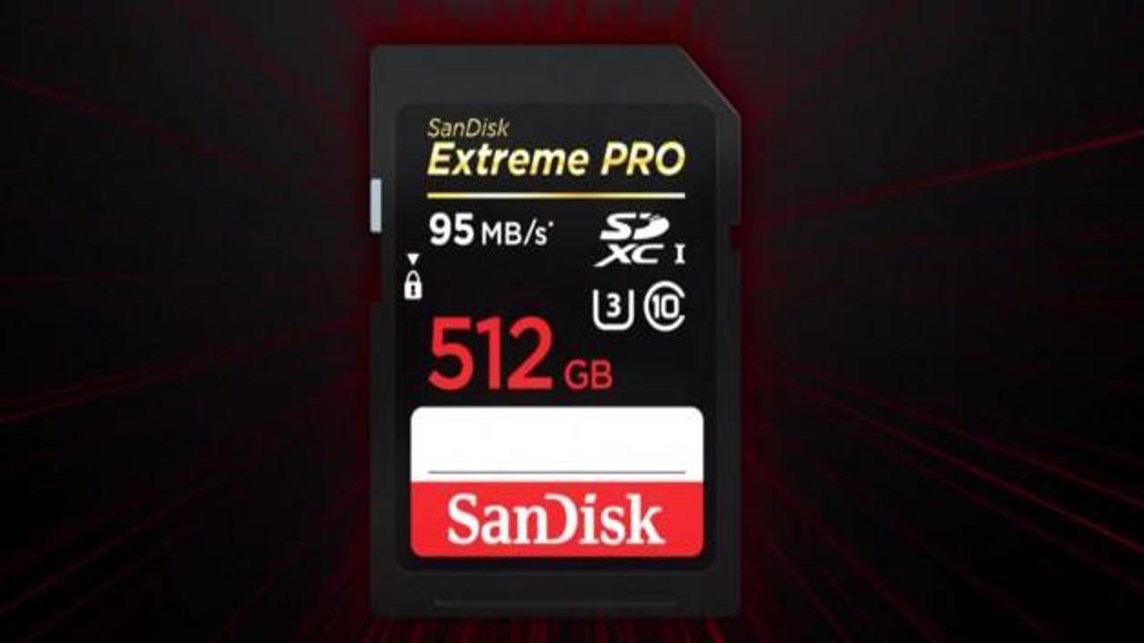 SanDisk'ten 512GB'lık hafıza kartı
