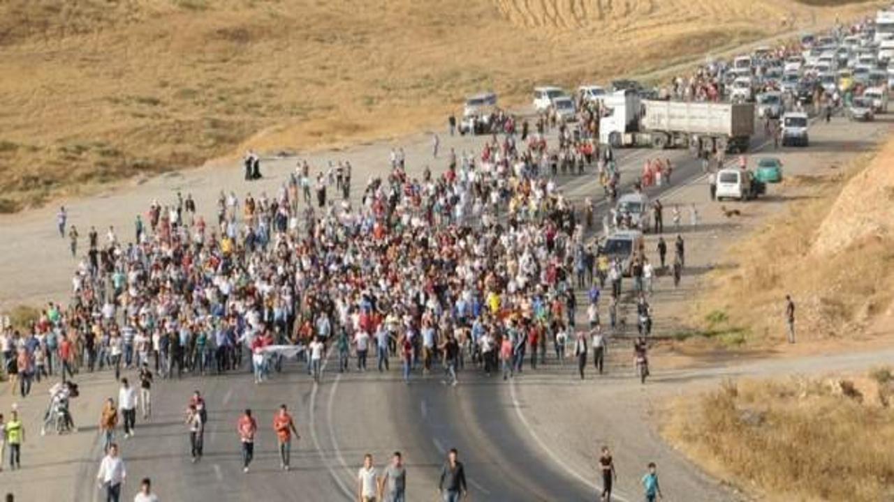 Şırnak'ta IŞİD'i protesto yürüyüşü