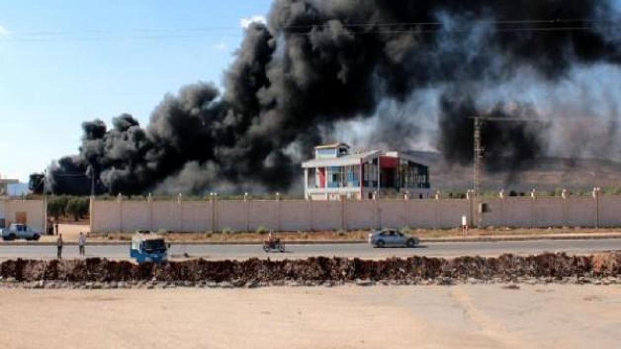 Suriye sınırında korkutan yangın