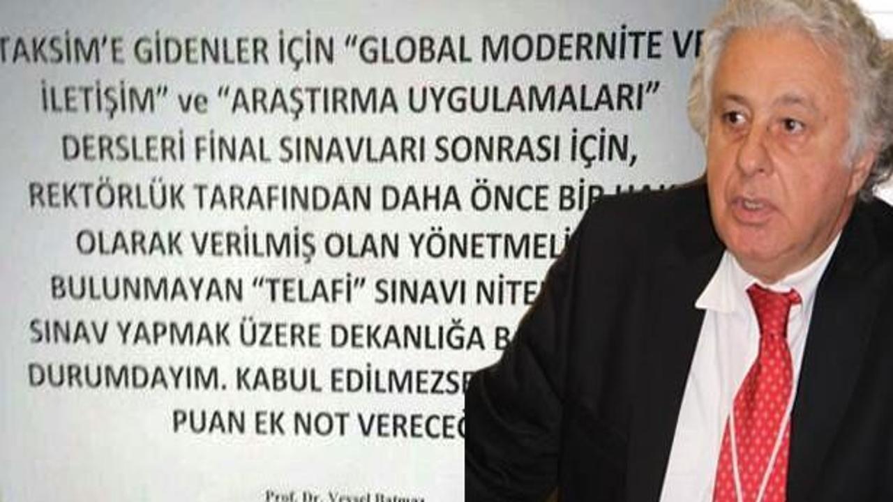Taksim'e gidene Prof'tan ekstra 20 puan