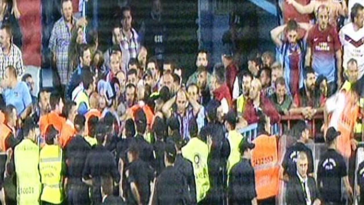 Trabzon'da maç bitti, ortalık karıştı