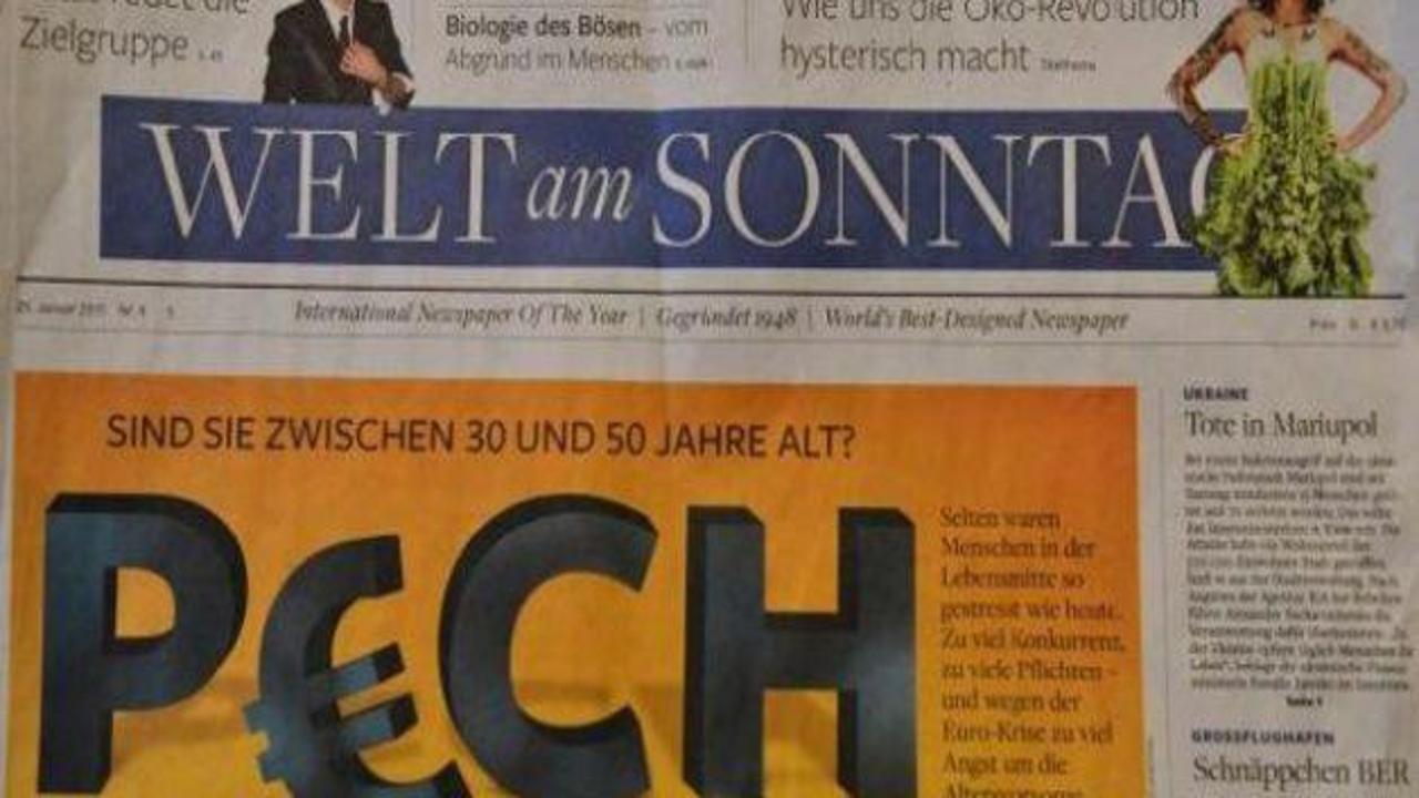 Alman Welt Am Sonntag gazetesinden çarpıcı başlık