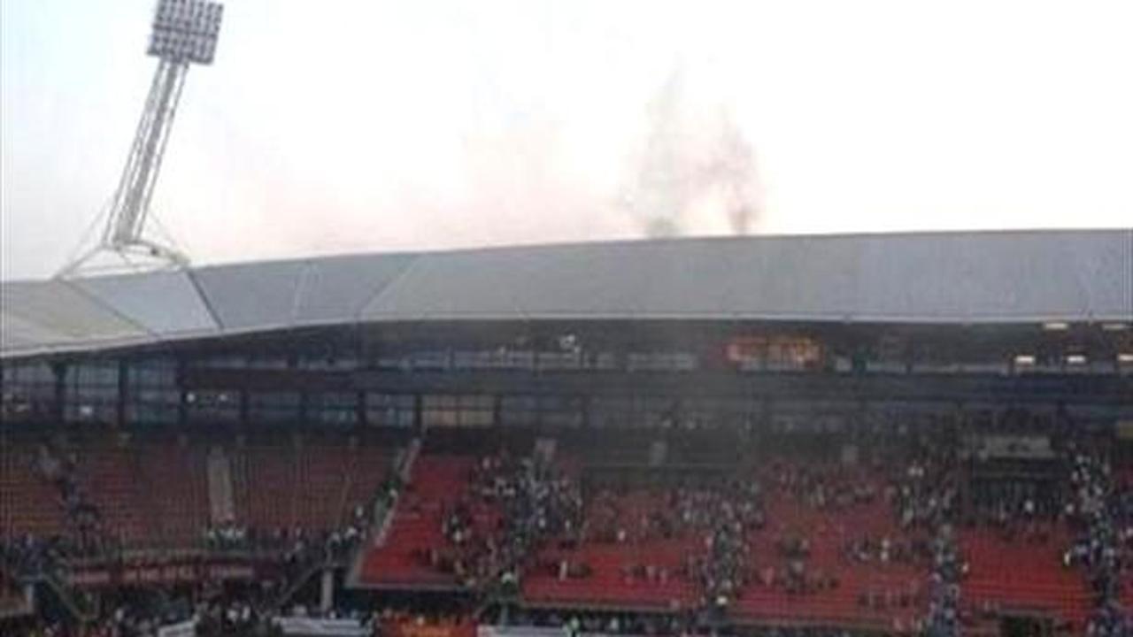 UEFA maçında yangın çıktı, ertelendi