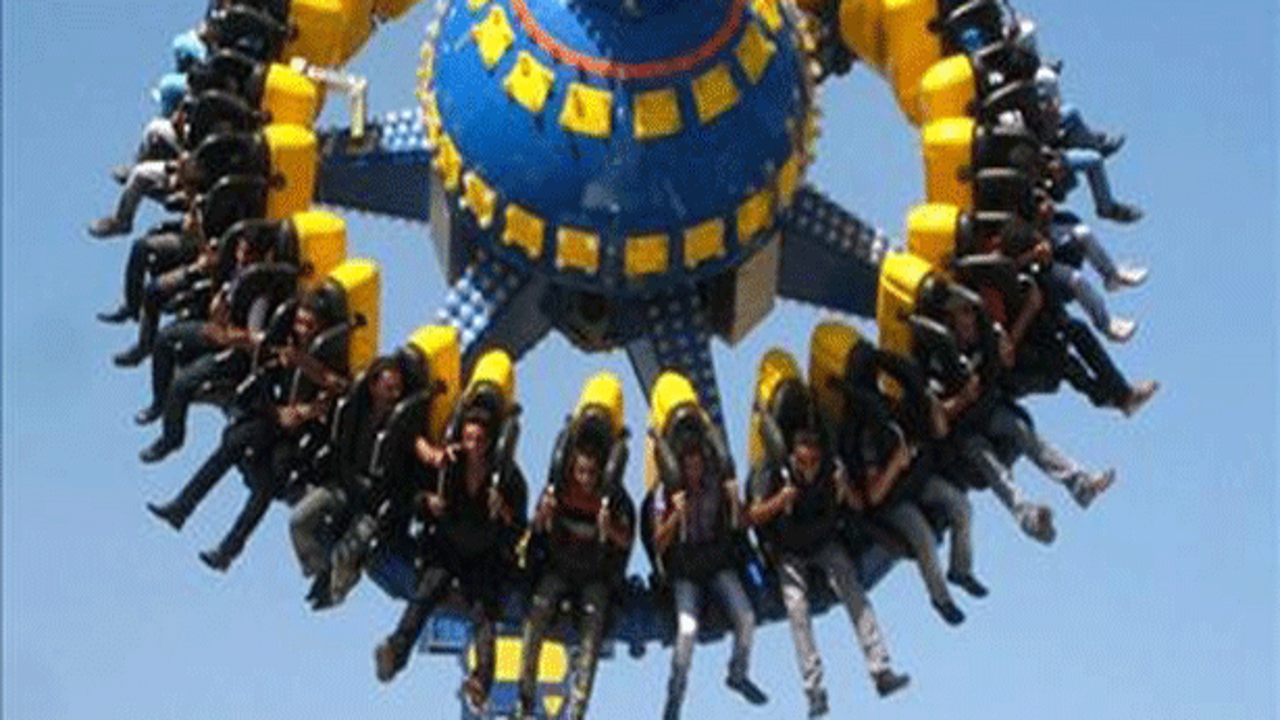 Lunaparkta korkunç kaza