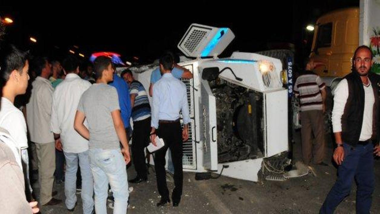 Van'da zırhlı polis aracı kaza yaptı: 4 yaralı