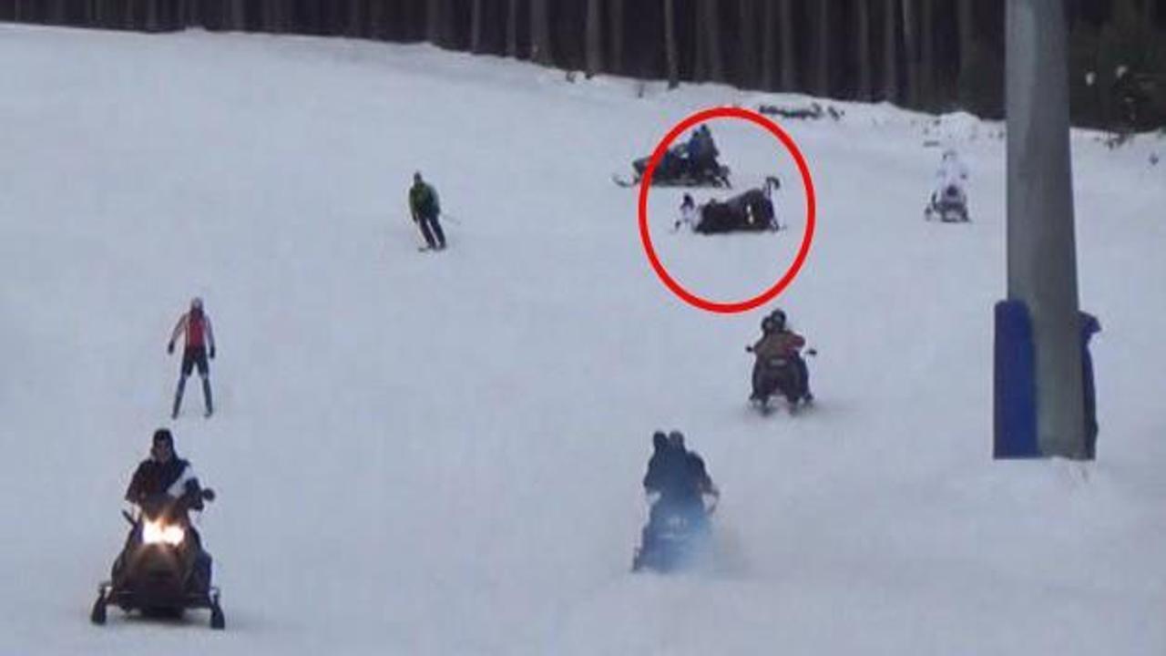 Vekil ve başkan kar motorundan d&uuml;şt&uuml;