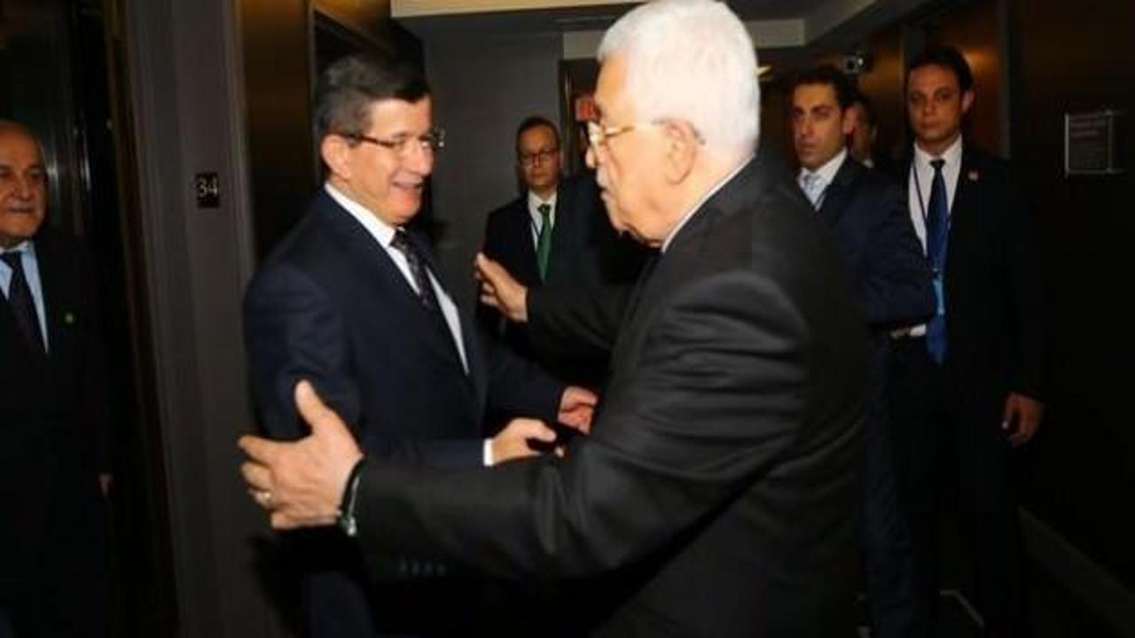 Davutoğlu, Mahmud Abbas ile görüştü