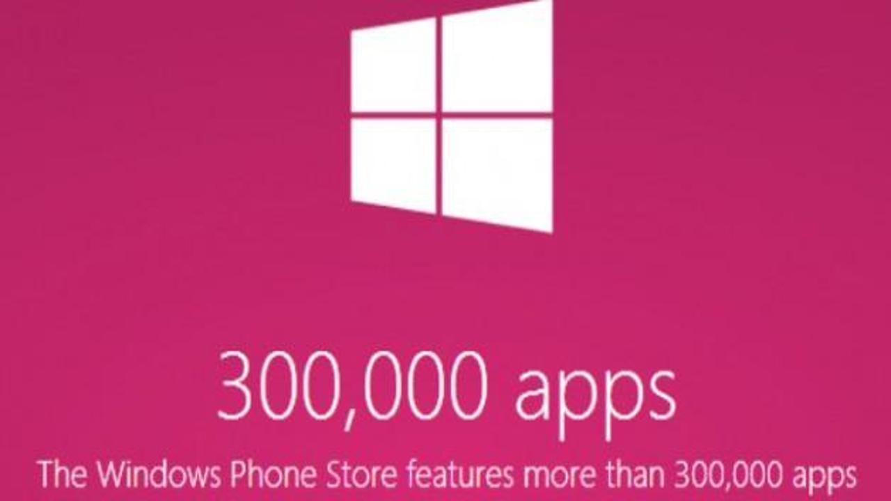 Windows Phone Store, 300 bin uygulamaya ulaştı