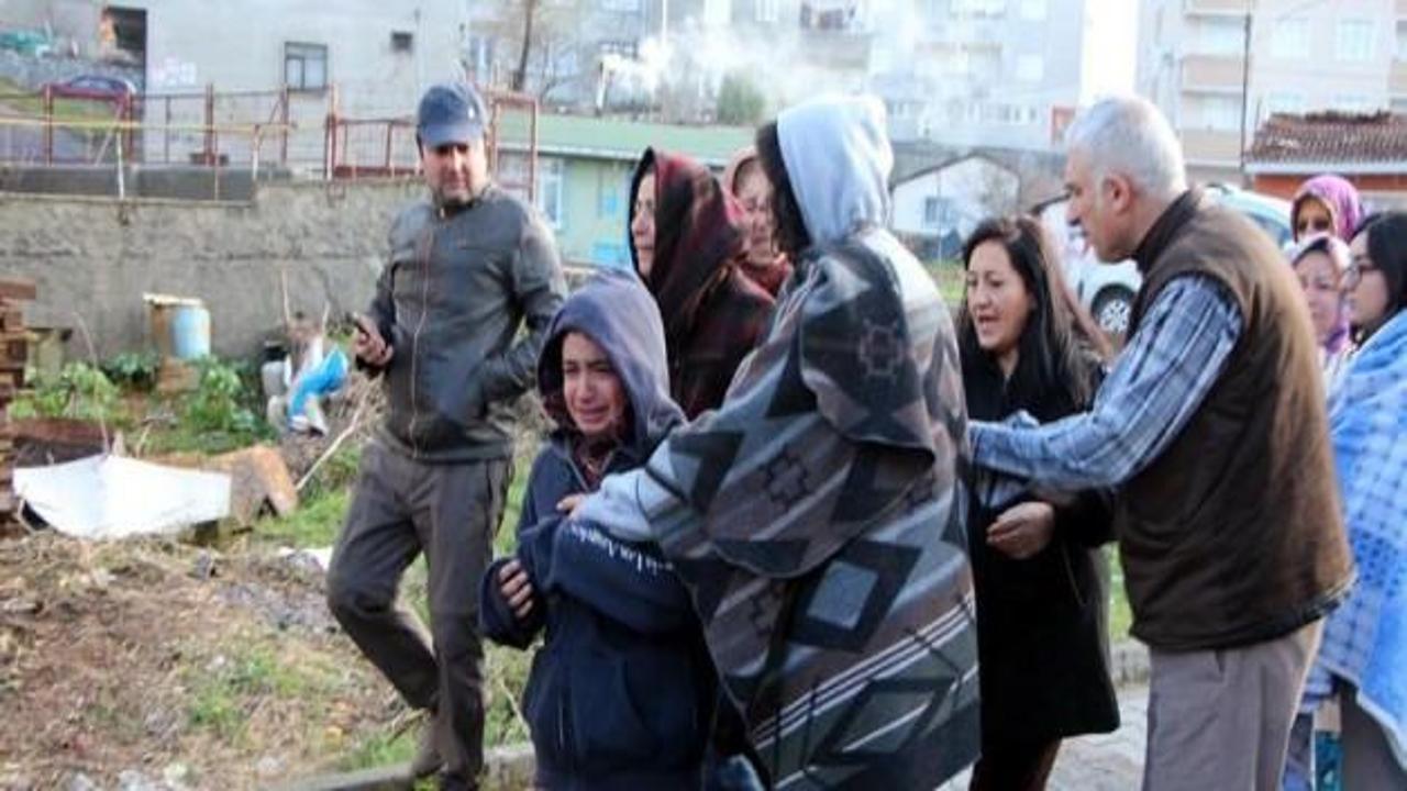 Yangından kurtulan &ccedil;ocuk tableti i&ccedil;in ağladı