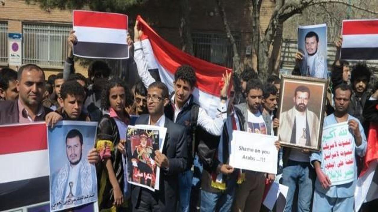 Yemenli öğrencilerden Tahran'da gösteri