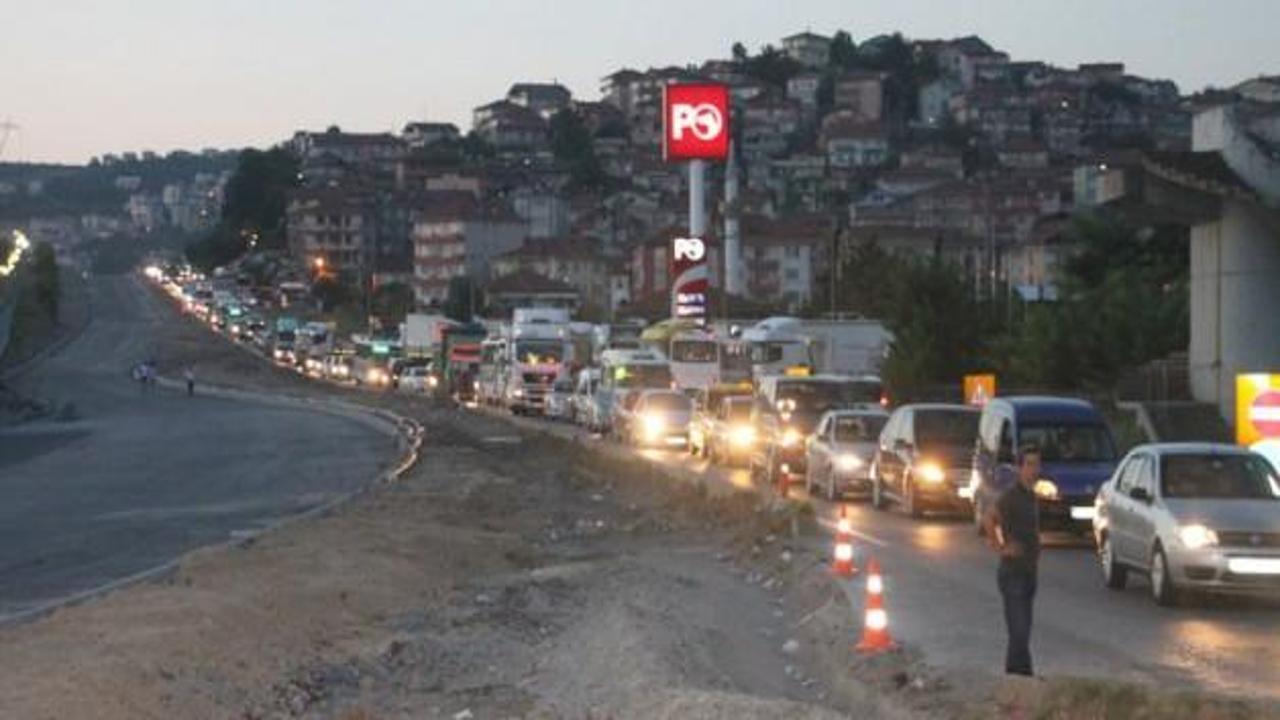 Zonguldak İstanbul yolunda 5 km'lik kuyruk