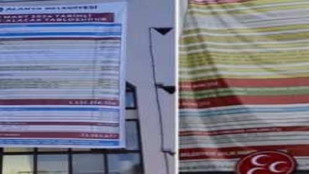 Alanya'da CHP ve MHP'nin afiş atışmaları