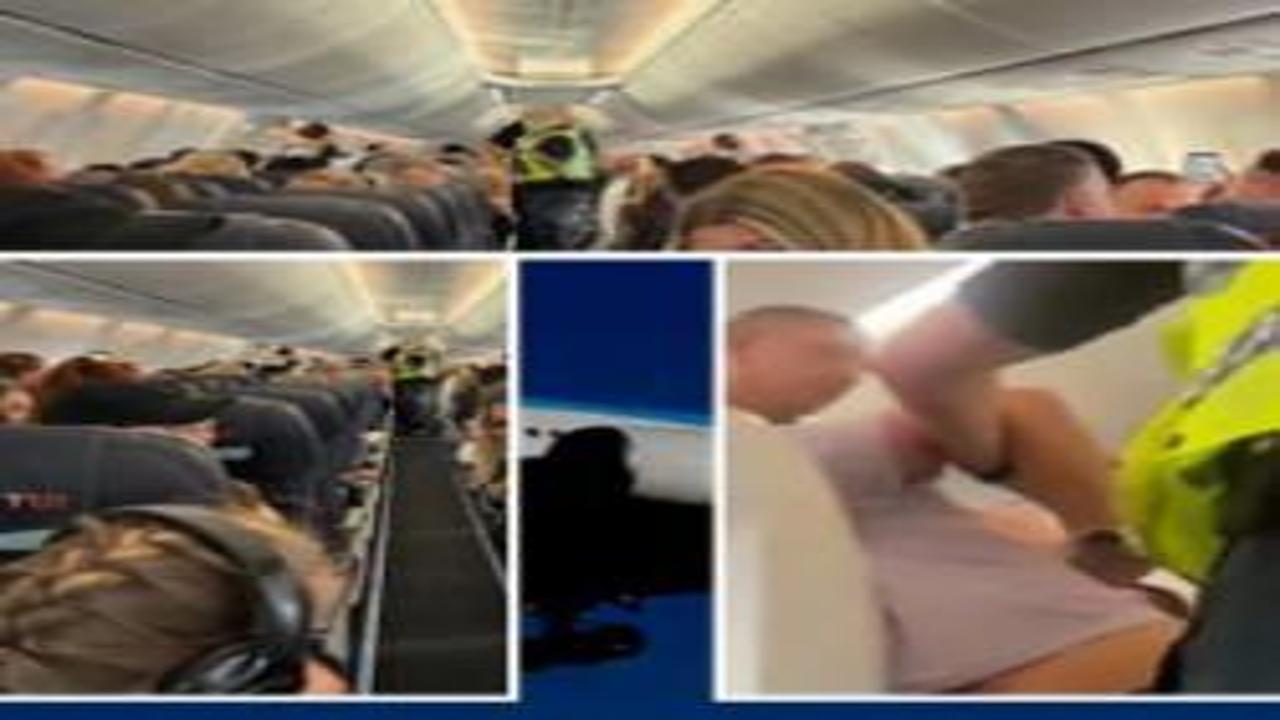 Antalya'ya giden uçakta sarhoş yolcu krizi