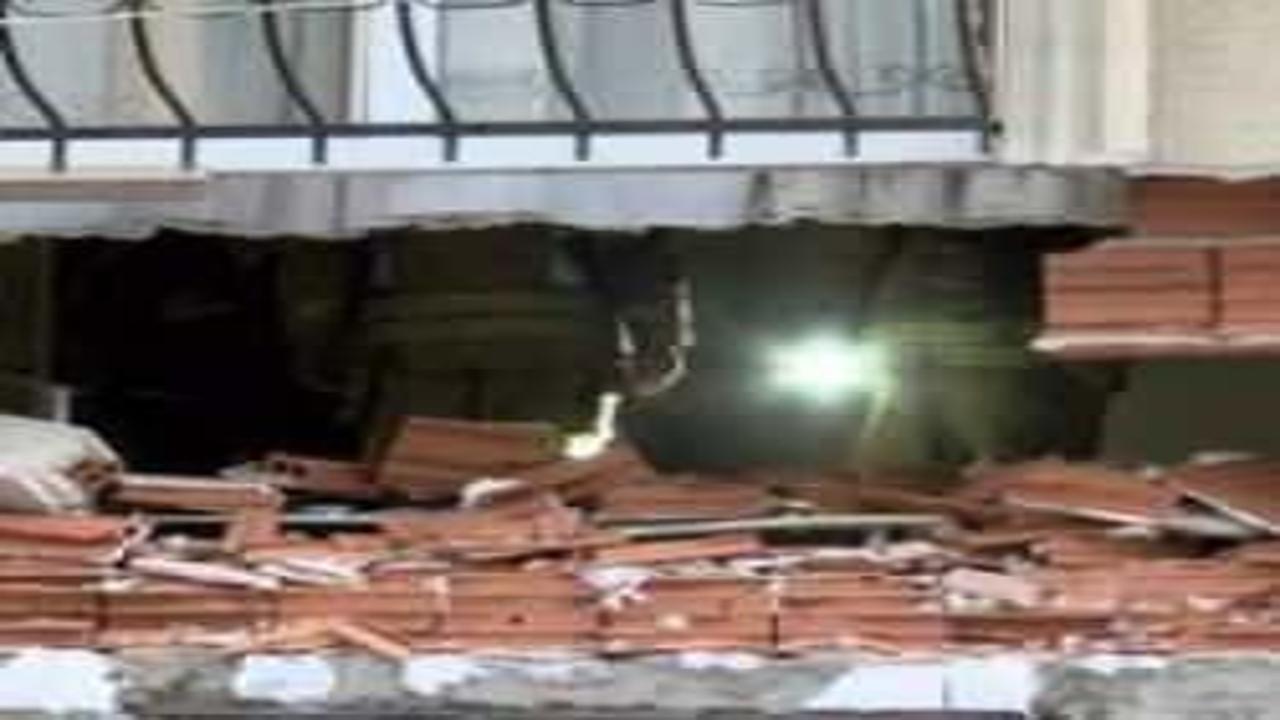 Esenler'de rögarda patlama oldu binanın giriş katındaki dairenin duvarı yıkıldı