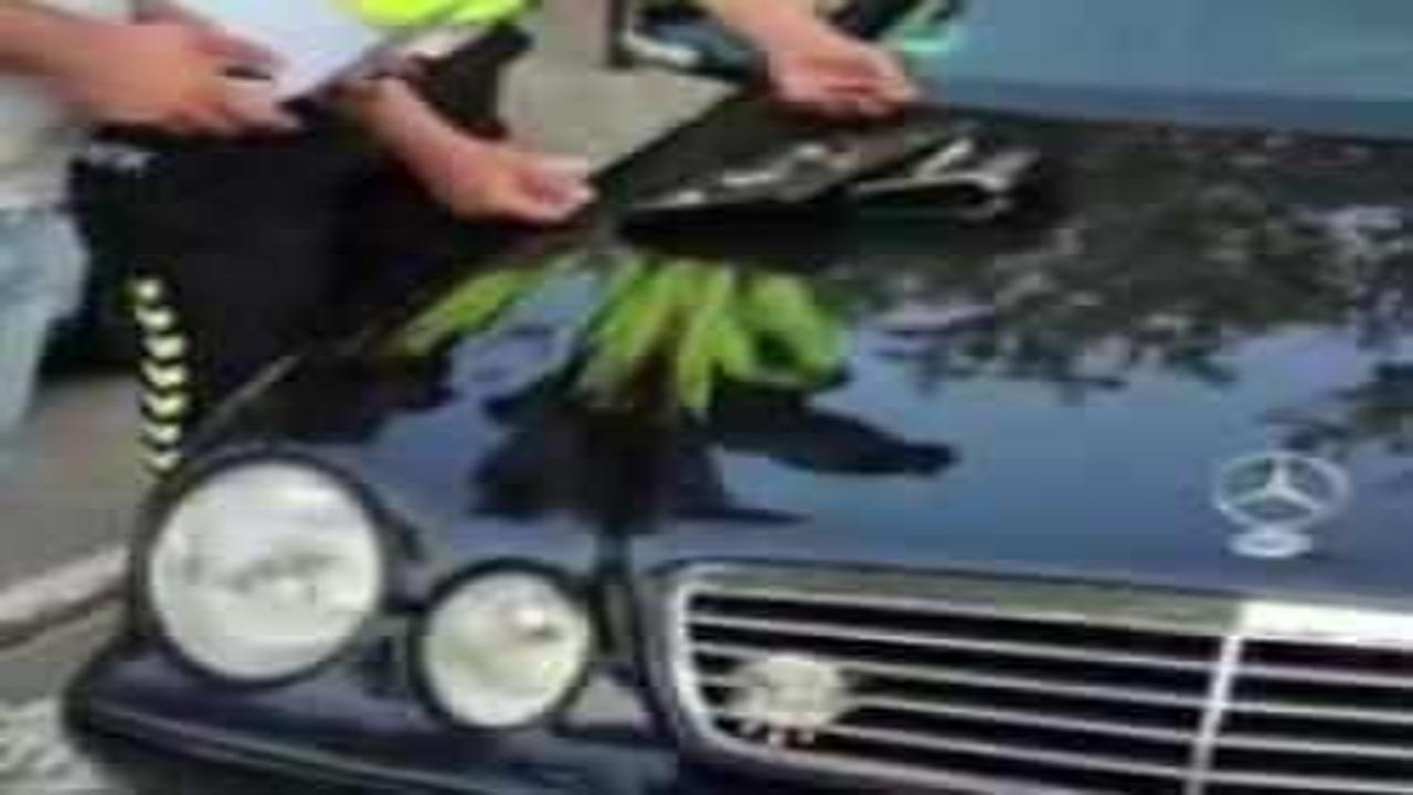 Gelin arabasıyla yapılan eğlence pahalıya patladı! Araç trafikten men edildi