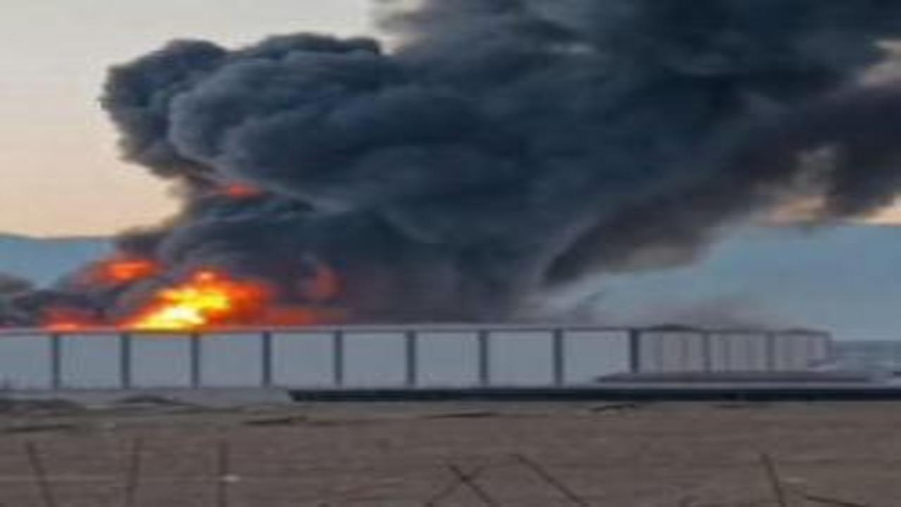 Denizli'de fabrika yangını