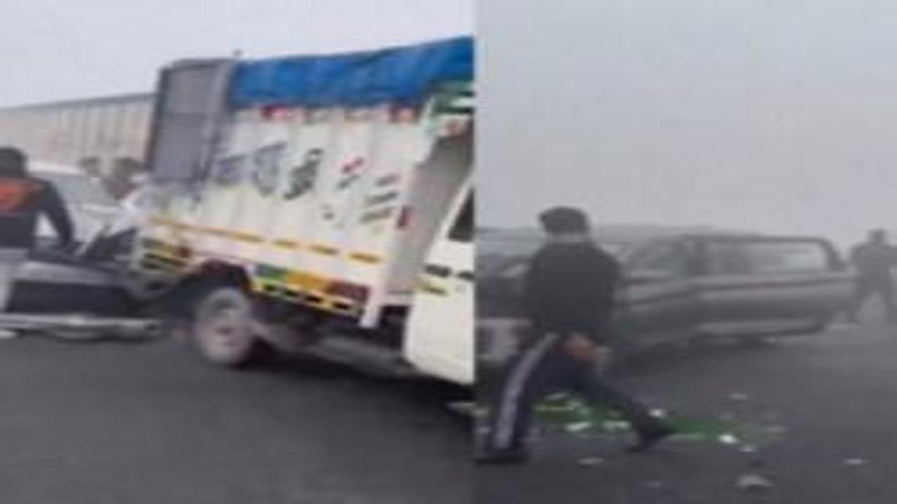 Hindistan’da zincirleme kaza! 20 araç birbirine girdi