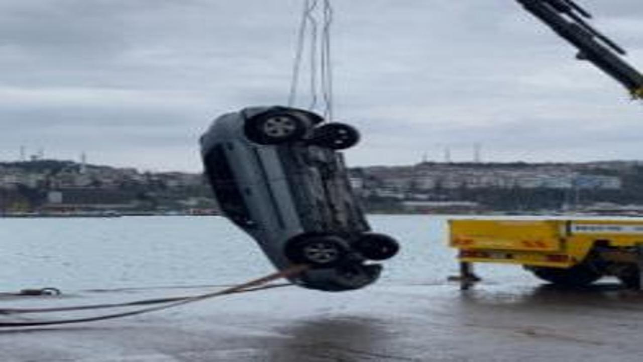 Şile'de panik anları: Otomobil denize uçtu!
