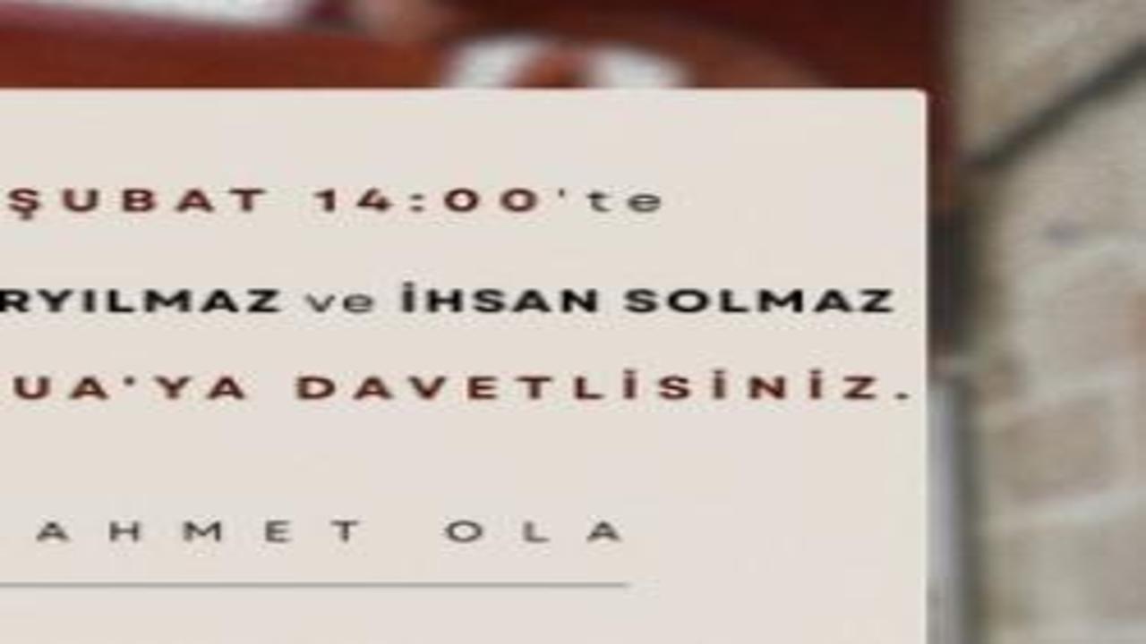 Fatih Kitabevi'nden Mesut Eryılmaz ve İhsan Solmaz için dua daveti