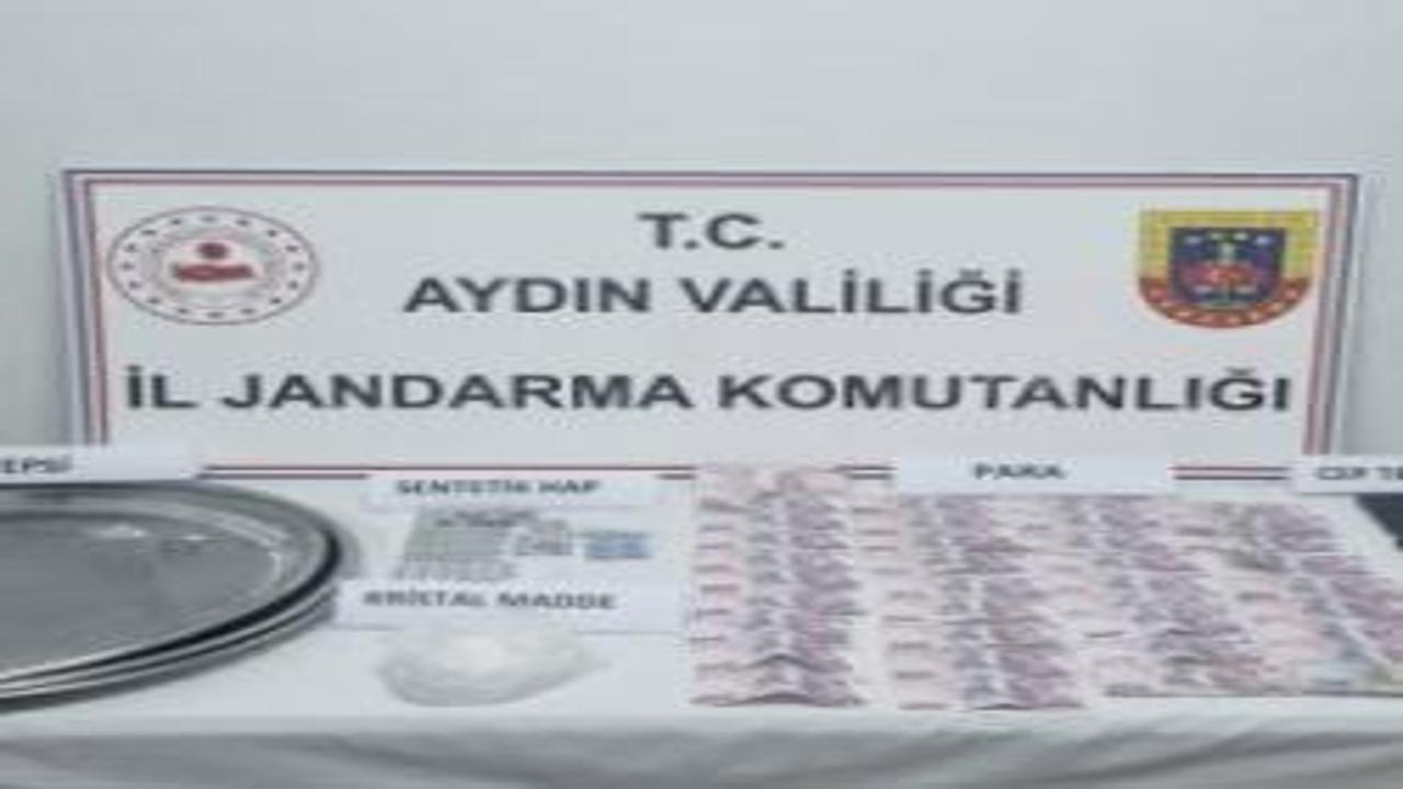 Aydın’da 170 gram metamfetamin ve 52 sentetik ecza ele geçirildi