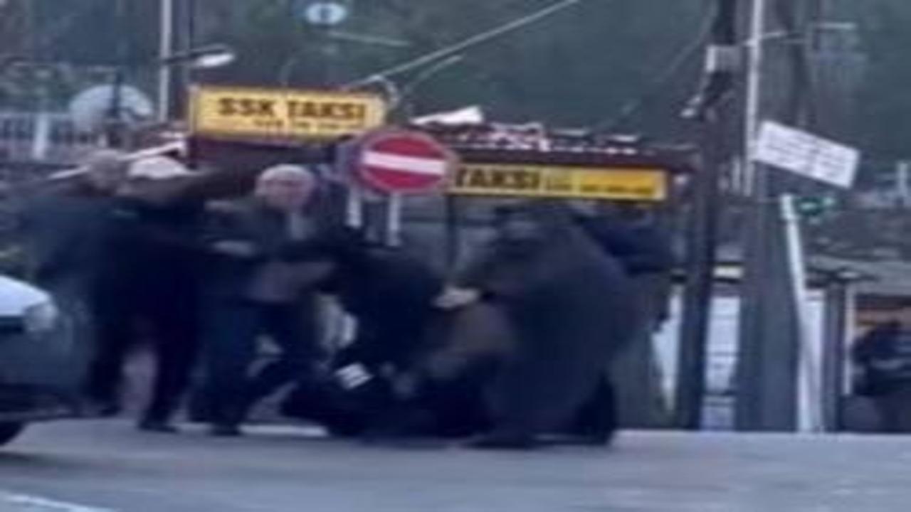 Yol verme kavgası meydan savaşına döndü: Tekme ve yumruklar havada uçuştu