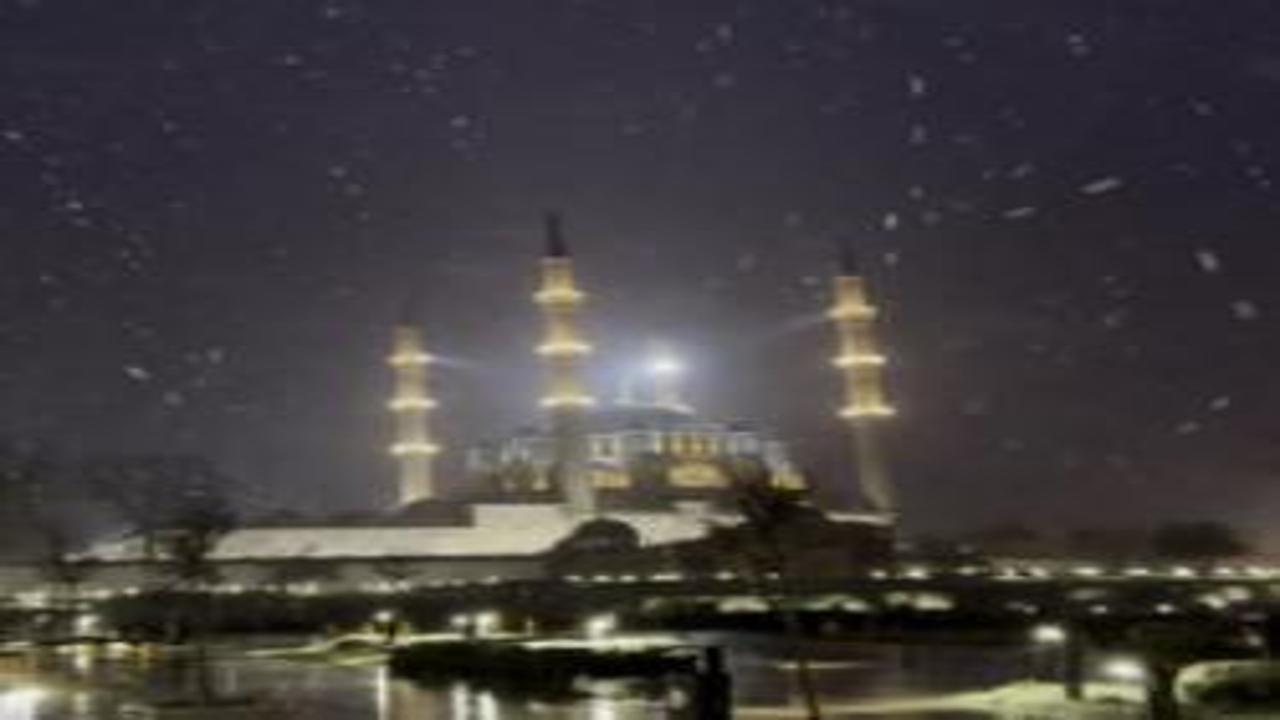 Edirne'de  kar yağışı başladı