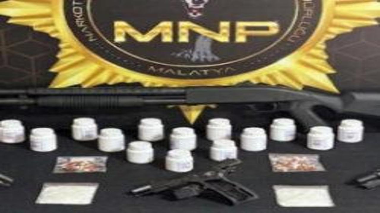 Malatya'da zehir ve silah operasyonu: 3 adrese eş zamanlı baskın!