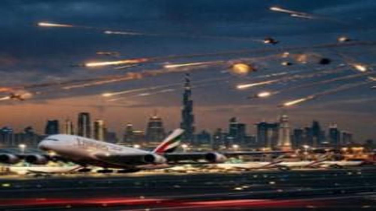 Füze yağmuru altında Dubai’de tehlikeli uçuş trafiği