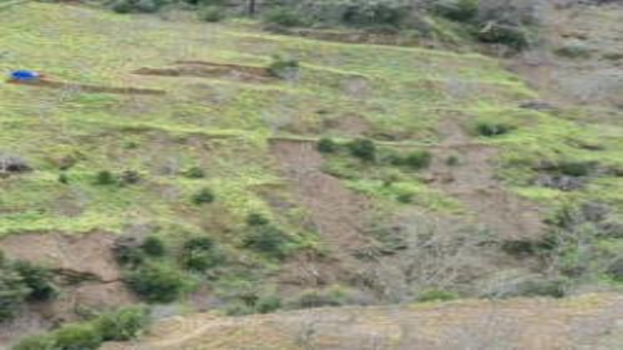 Aydın’da sağanak yağışlar sonrası dağlarda heyelan oluştu