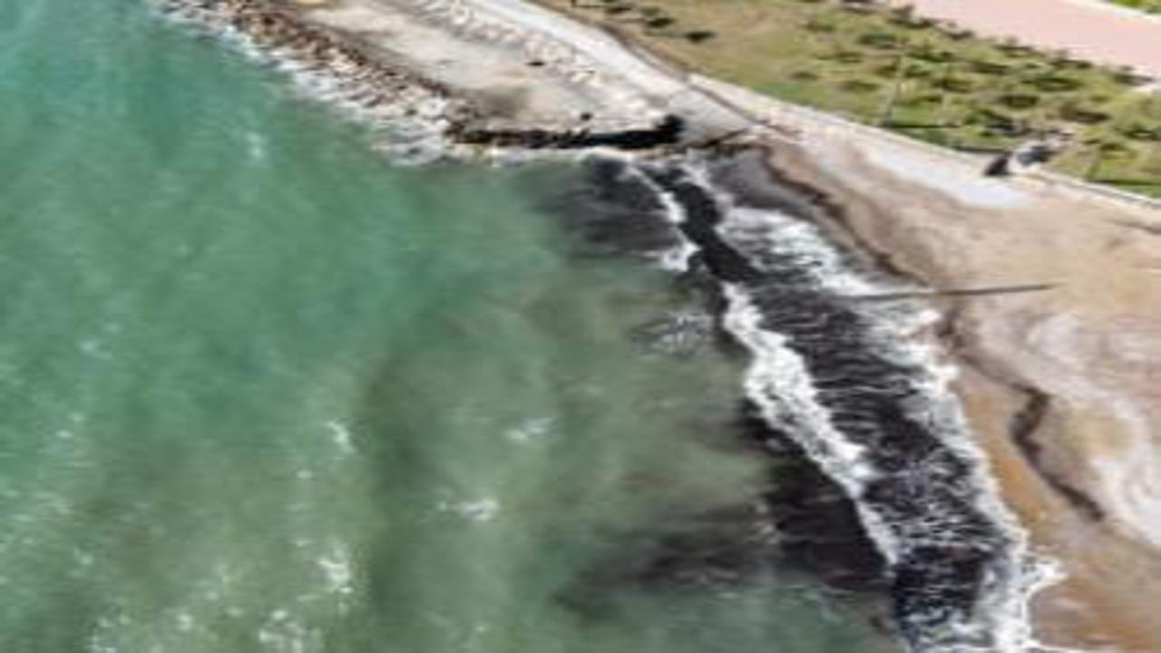 Alanya’da sahildeki siyah tabaka önce tedirgin etti, gerçek sonradan ortaya çıktı