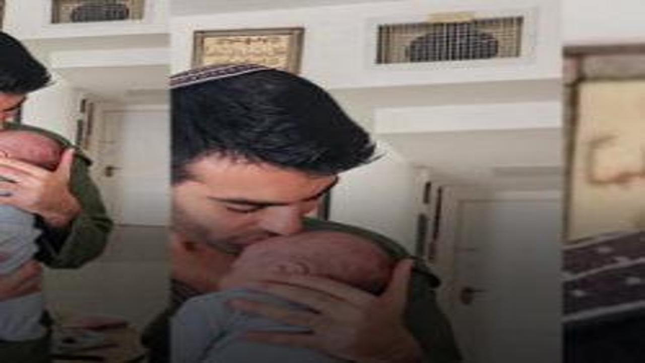 Katil ordunun hırsız askeri Filistinlilerin evinde oğluna veda etti