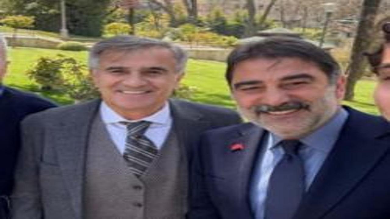 Trabzonspor'un iki efsanesi aynı karede! Şenol Güneş ve Ünal Karaman TBMM'de buluştu
