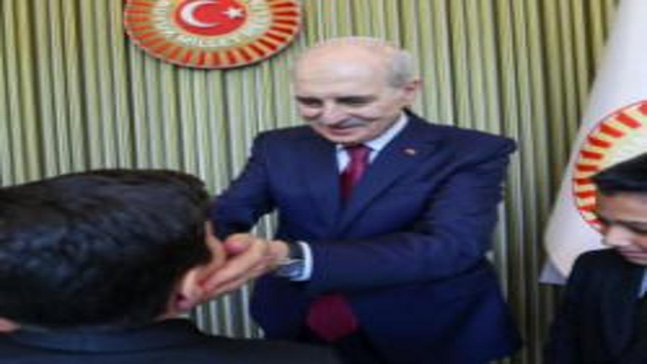 TBMM Başkanı Kurtulmuş, Milli Eğitim Bakanı Tekin ve çocukları kabul etti