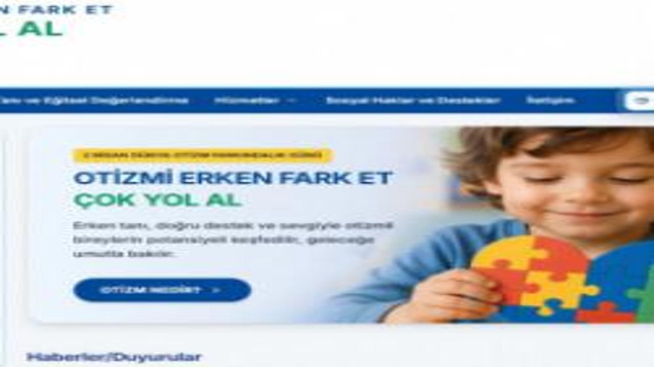 Bakanlık duyurdu: Otizmli bireyler ve aileleri için yeni platform!