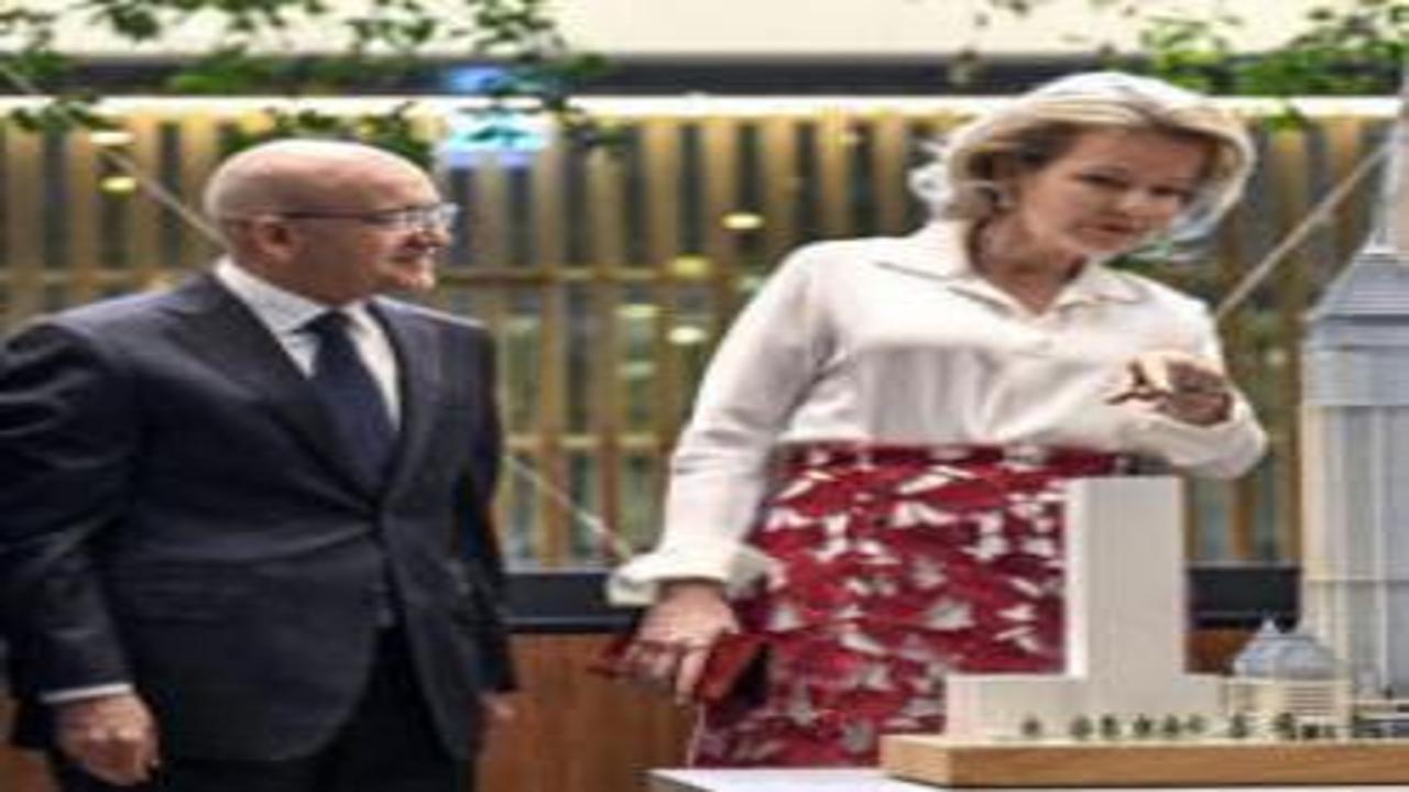 Belçika Kraliçesi Mathilde, TCMB İstanbul Finans Merkezi Yerleşkesi'ni ziyaret etti