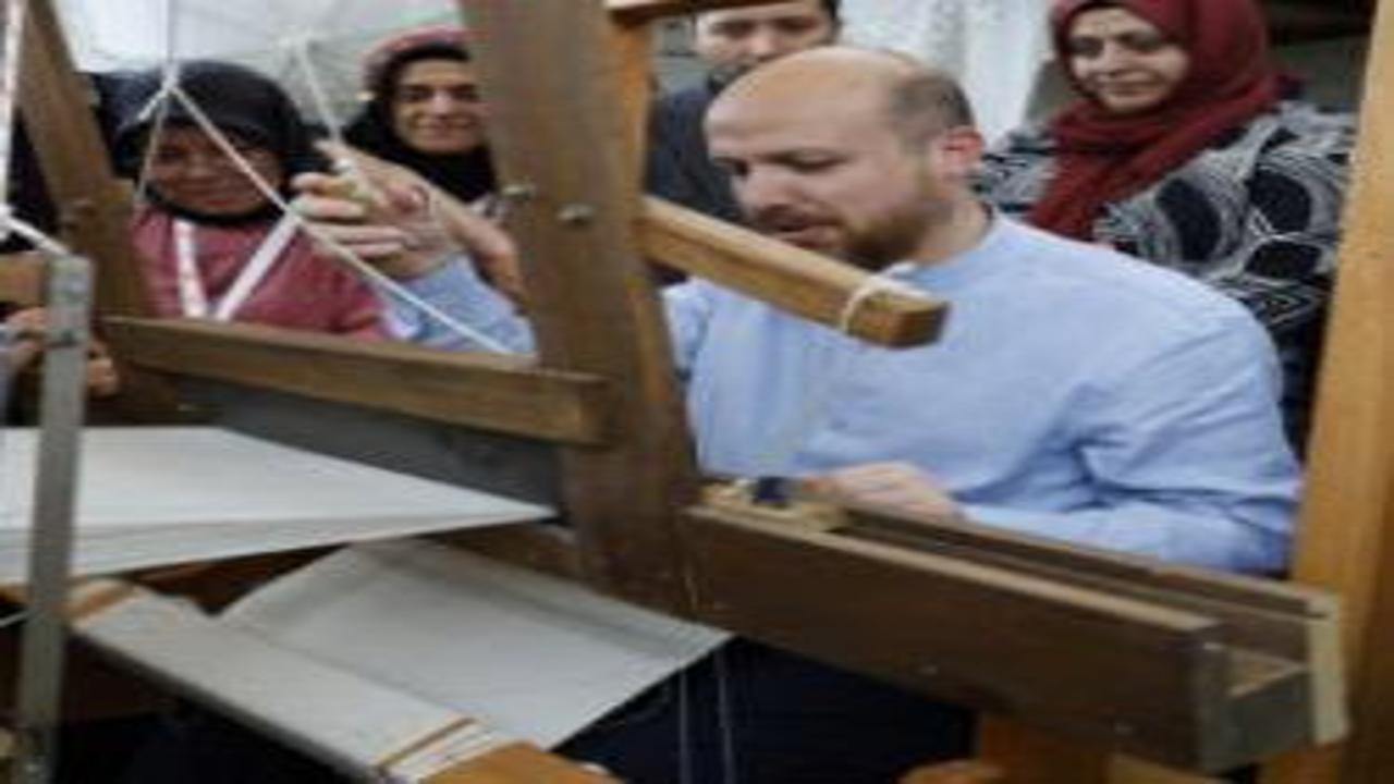 8. Etnospor Kültür Festivali'nde dikkat çeken anlar: Bilal Erdoğan dokuma yaptı