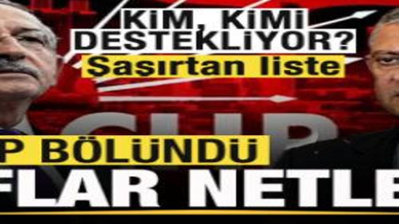 CHP bölündü! Saflar netleşti! Kim, kimi destekliyor? Listede sürpriz isimler