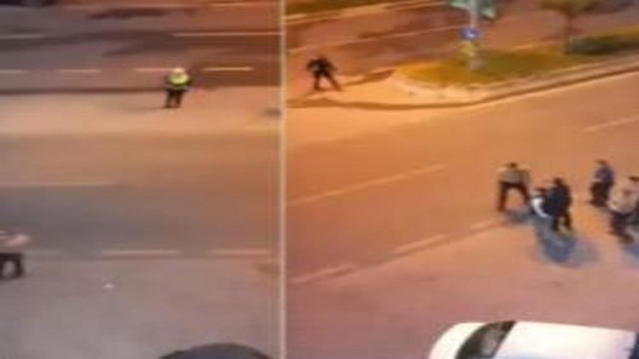 Başakşehir'de iş yerine silahlı saldırı kamerada