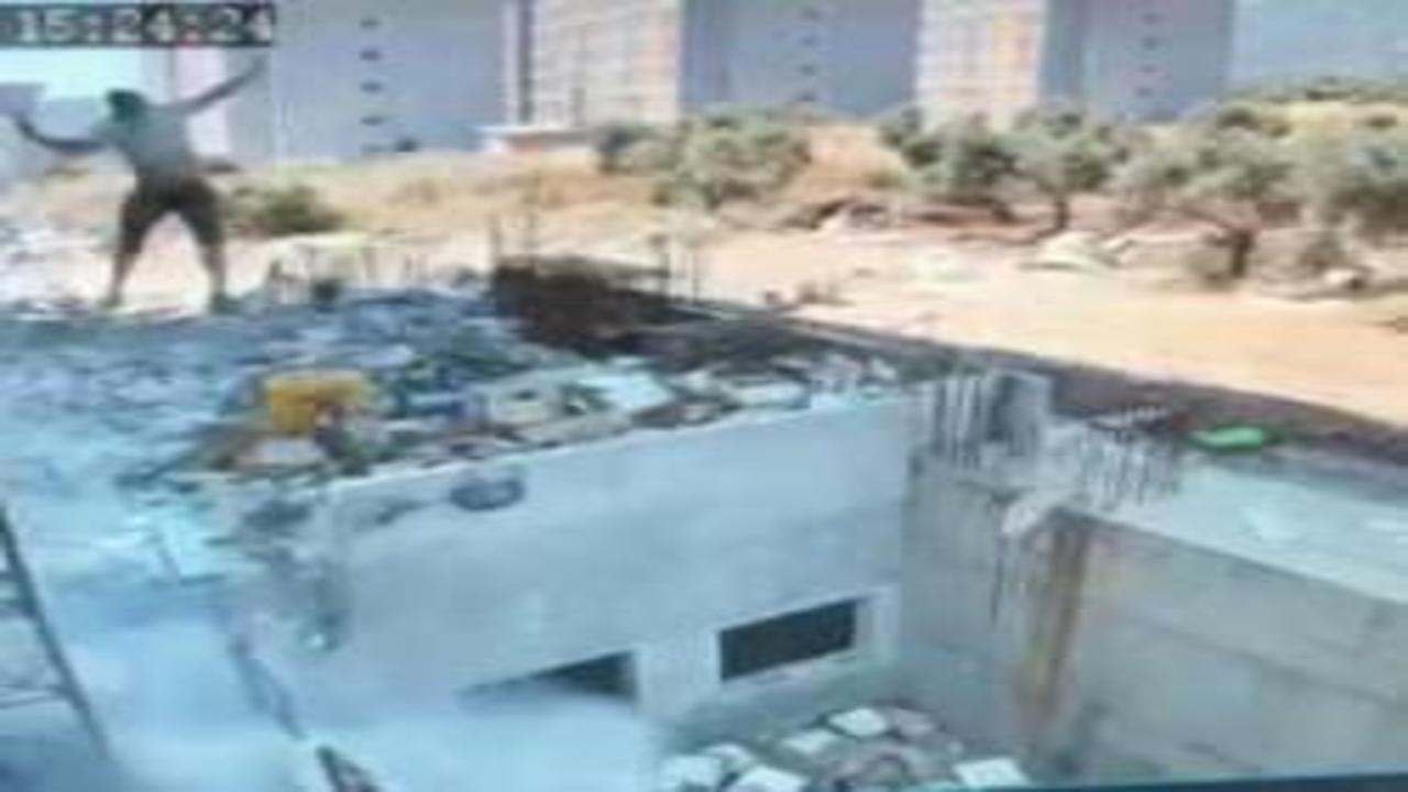 Aydın'da çalıştığı inşaatta iskeleden düştü feci anlar kamer