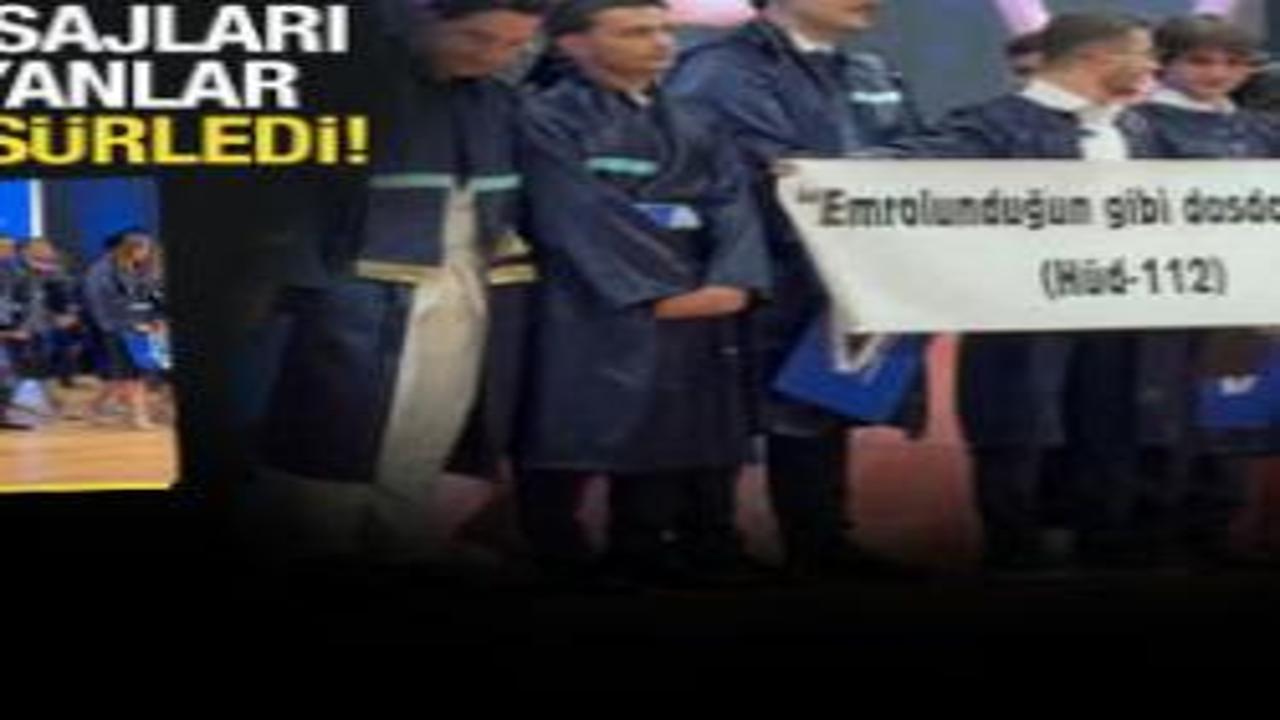 Yeditepe Üniversitesi'nin mezuniyet töreninde rezalet: Ayeti sansürlemeye kalkıştılar!